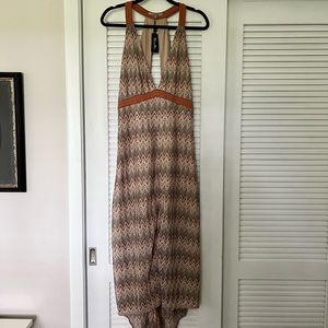 New Miss Me Halter Chevron Dress